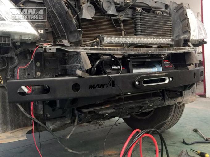 Black 20142018 Nissan Patrol Y62 Steel Bull Bar Winch Cradle