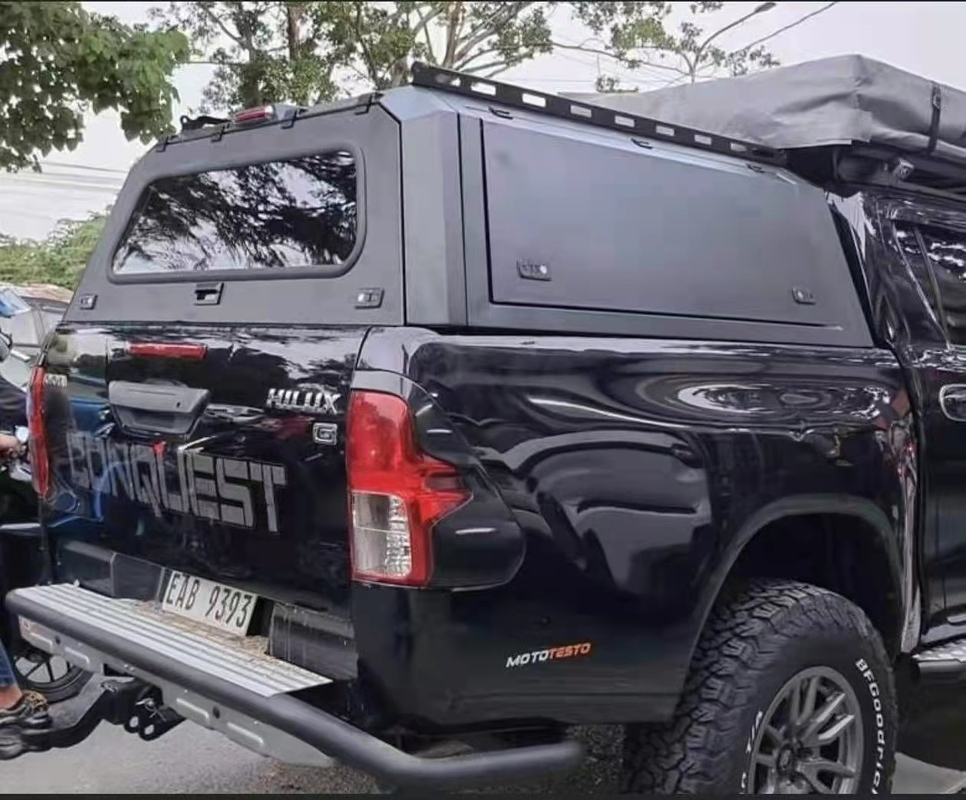 Black Q235 Steel Pickup TOYOTA Canopy For Hilux VIGO 2011-2014