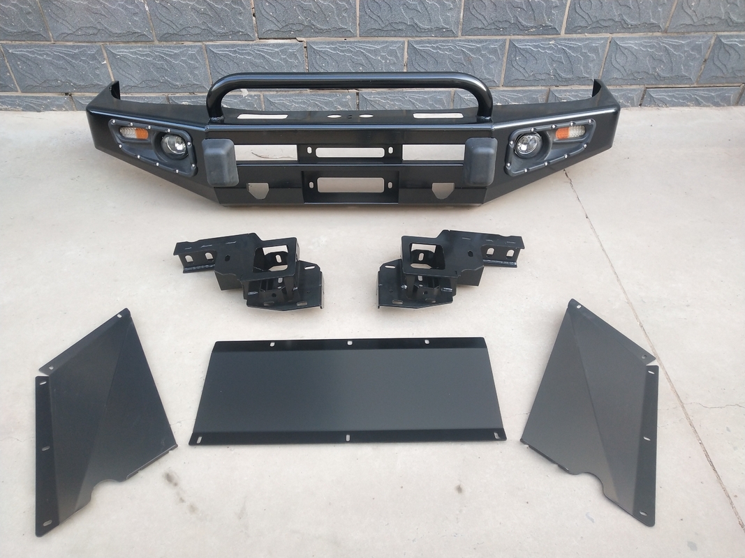 Black Steel 4x4 Bumper Front TOYOTA Bull Bar For LC100 Compatible Winch